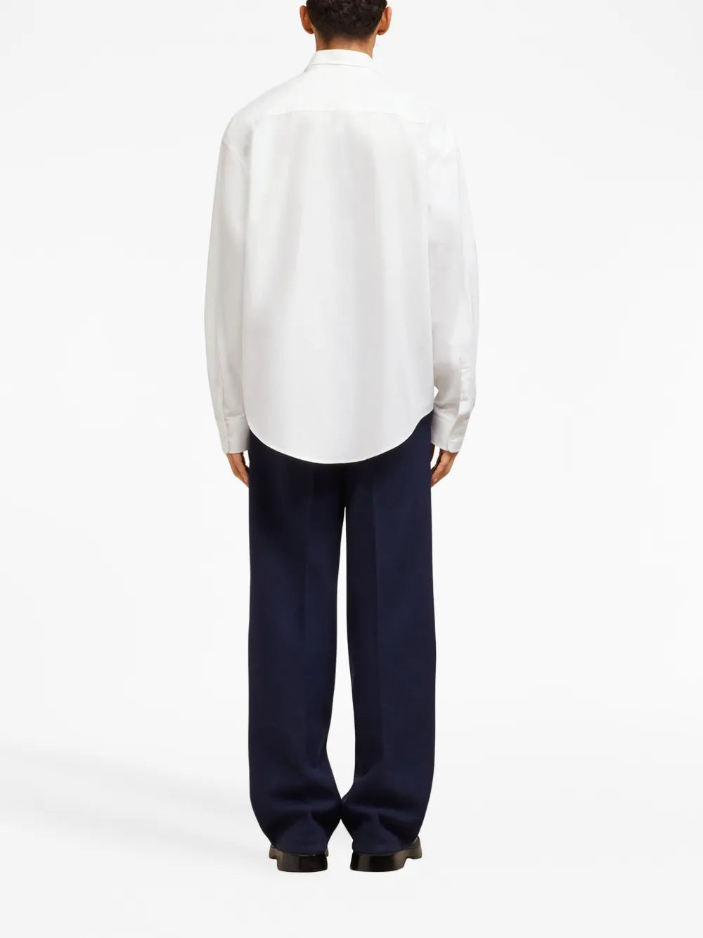 AMI Paris logo-embroidered poplin shirt