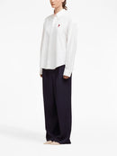 AMI Paris logo-embroidered poplin shirt