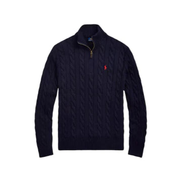 Cable-Knit Cotton Quarter-Zip