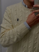 Cable-Knit Wool Cashmere Sweater