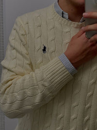 Cable-Knit Wool Cashmere Sweater