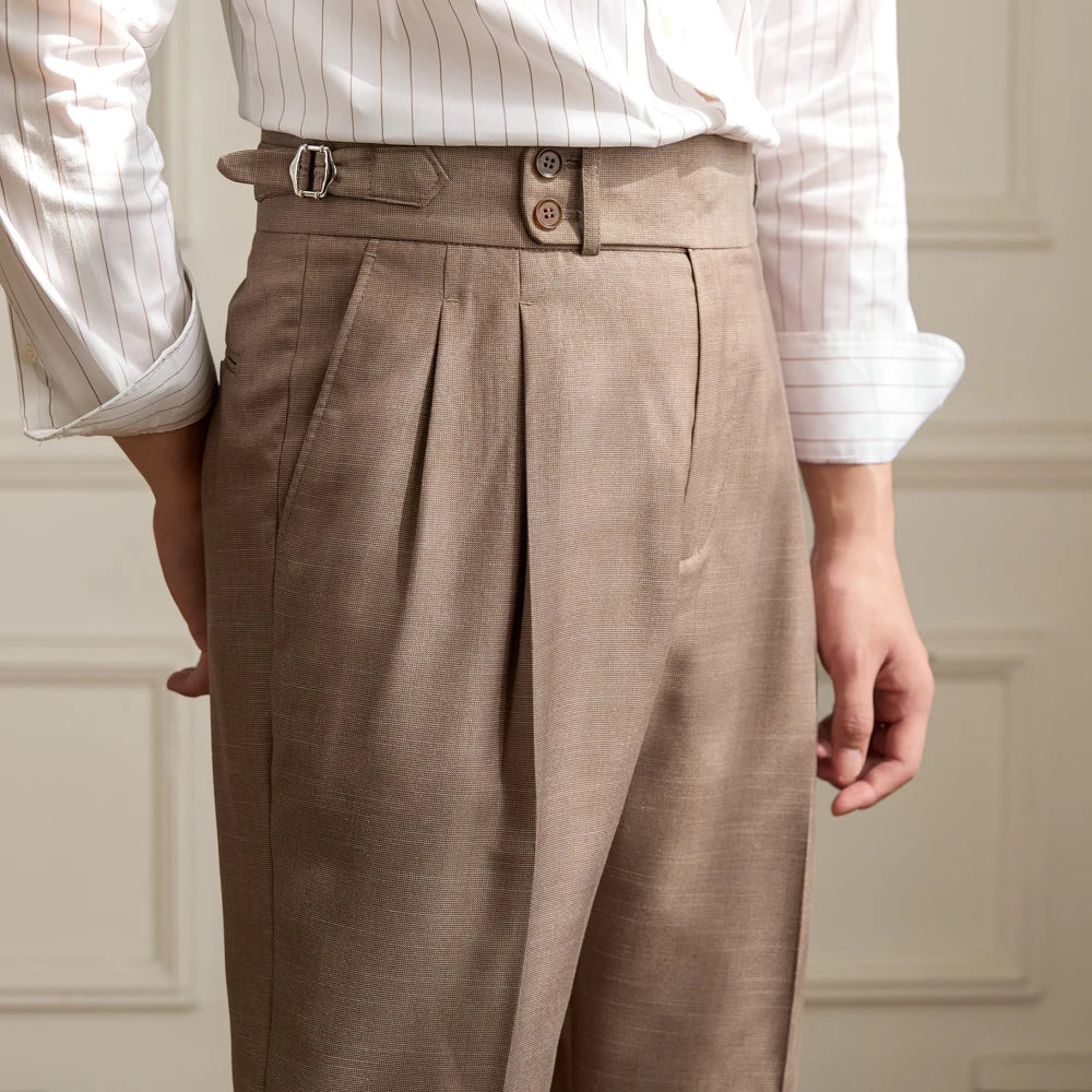 High Waist Straight Pants