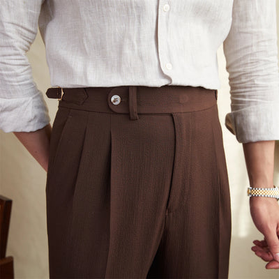Laciero Sanxian High-Waist Straight Pants – Breathable Summer Style