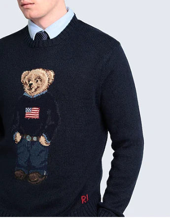 POLO BEAR COTTON-LINEN SWEATER