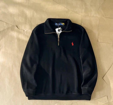 Mesh-knit Cotton Quarter-Zip