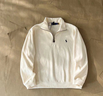 Mesh-knit Cotton Quarter-Zip