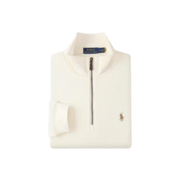 Mesh-knit Cotton Quarter-Zip