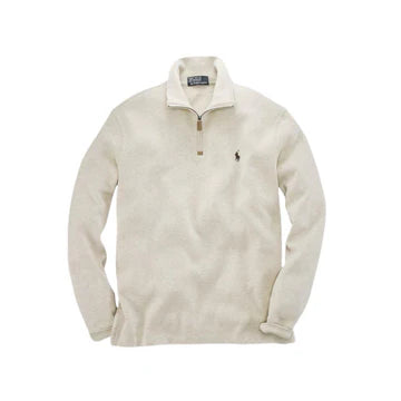 Mesh-knit Cotton Quarter-Zip