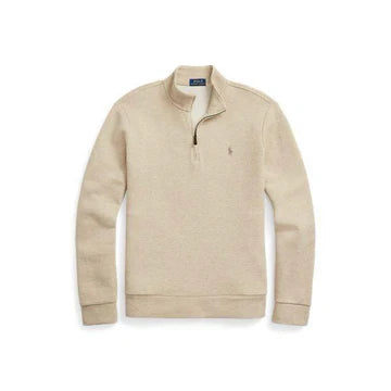 Mesh-knit Cotton Quarter-Zip